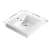 Dowell 18-1/4" Bathroom Topmount Resin Basin with Overflow - One 13-1/2" Sink, 4-3/8" Deep - 000 1818BP Series
