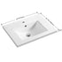 Dowell 24" Bathroom Topmount Ceramic Basin with Overflow - One 16-1/8" Sink, 5-1/8" Deep - 000 2418BT Series