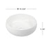 Dowell 15" Bathroom Round Ceramic Vessel Sink - 5-7/8" Deep - 000 1515 Series
