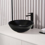 Dowell 16" Bathroom Round Ceramic Vessel Sink - 6-1/4" Deep - 000 1616 Series