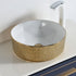 Dowell 16-3/4" Bathroom Round Ceramic Vessel Sink - 6-1/4" Deep - 000 1616 16 Series