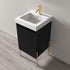 Dowell 18-1/4" Bathroom Topmount Resin Basin with Overflow - One 13-1/2" Sink, 4-3/8" Deep - 000 1818BP Series