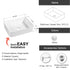 Dowell 19" Bathroom Rectangle Ceramic Vessel Sink - 5-1/8" Deep - 000 1915 Series