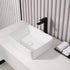 Dowell 19" Bathroom Rectangle Ceramic Vessel Sink - 5-1/8" Deep - 000 1915 Series