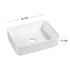 Dowell 19" Bathroom Rectangle Ceramic Vessel Sink - 5-1/8" Deep - 000 1915 Series