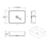 Dowell 19" Bathroom Rectangle Ceramic Vessel Sink - 5-1/8" Deep - 000 1915 Series