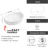 Dowell 20" Bathroom Oval Ceramic Vessel Sink - 5-7/8" Deep - 000 2015 Series