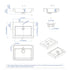 Dowell 24" Bathroom Topmount Resin Basin with Overflow - One 19-1/4" Sink, 4-3/8" Deep - 000 2418BP Series