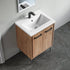 Dowell 24" Bathroom Topmount Ceramic Basin with Overflow - One 16-1/8" Sink, 5-1/8" Deep - 000 2418BT Series