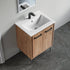 Dowell 24" Bathroom Topmount Ceramic Basin with Overflow - One 16-1/2" Sink, 4-3/8" Deep - 000 2418B Series