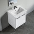 Dowell 24" Bathroom Topmount Ceramic Basin with Overflow - One 16-1/2" Sink, 4-3/8" Deep - 000 2418B Series