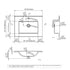 Dowell 24" Bathroom Topmount Ceramic Basin with Overflow - One 16-1/2" Sink, 4-3/8" Deep - 000 2418B Series