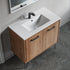 Dowell 36" Ceramic Topmount Bathroom Basin with Overflow - 000 3618B Series - White