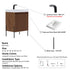 Dowell 24" Fluted Design Vanity Set ¡°(Modern Pre-Assembled Bathroom Cabinet with Soft-Close Doors & Shelf, Ceramic/Resin Basin, Black/Golden Legs - 002 24 Series