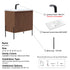 Dowell 30¡°(Fluted Bathroom Vanity Set ¡°(Pre-Assembled Cabinet Base with 2 Soft-Close Doors, Shelves & Ceramic/Resin Single Basin, Black/Golden Legs - 002 30 Series