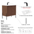 Dowell 30¡°(Fluted Bathroom Vanity Set ¡°(Pre-Assembled Cabinet Base with 2 Soft-Close Doors, Shelves & Ceramic/Resin Single Basin, Black/Golden Legs - 002 30 Series