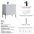 Dowell 30¡°(Fluted Bathroom Vanity Set ¡°(Pre-Assembled Cabinet Base with 2 Soft-Close Doors, Shelves & Ceramic/Resin Single Basin, Black/Golden Legs - 002 30 Series