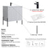 Dowell 30¡°(Fluted Bathroom Vanity Set ¡°(Pre-Assembled Cabinet Base with 2 Soft-Close Doors, Shelves & Ceramic/Resin Single Basin, Black/Golden Legs - 002 30 Series