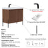 Dowell 36¡°(Fluted Bathroom Vanity Set ¡°(Assembled Cabinet Base with 2 Soft-Close Doors, Shelves & Ceramic/Resin Single Basin, Black/Golden Legs- 002 36 Series