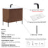 Dowell 36¡°(Fluted Bathroom Vanity Set ¡°(Assembled Cabinet Base with 2 Soft-Close Doors, Shelves & Ceramic/Resin Single Basin, Black/Golden Legs- 002 36 Series