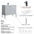 Dowell 36¡°(Fluted Bathroom Vanity Set ¡°(Assembled Cabinet Base with 2 Soft-Close Doors, Shelves & Ceramic/Resin Single Basin, Black/Golden Legs- 002 36 Series