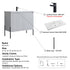 Dowell 36¡°(Fluted Bathroom Vanity Set ¡°(Assembled Cabinet Base with 2 Soft-Close Doors, Shelves & Ceramic/Resin Single Basin, Black/Golden Legs- 002 36 Series
