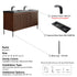 Dowell 60¡°(Fluted Bathroom Vanity Set ¡°(Assembled Cabinet Base with 4 Soft-Close Doors, Shelves & Resin Basin - 002 60 Series