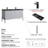 Dowell 60¡°(Fluted Bathroom Vanity Set ¡°(Assembled Cabinet Base with 4 Soft-Close Doors, Shelves & Resin Basin - 002 60 Series
