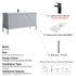 Dowell 60¡°(Fluted Bathroom Vanity Set ¡°(Assembled Cabinet Base with 4 Soft-Close Doors, Shelves & Resin Basin - 002 60 Series
