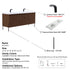Dowell 72¡°(Fluted Bathroom Vanity Set ¡°(Assembled Cabinet Base with 5 Soft-Close Doors, Shelves &  Resin Double Basin - 002 72 Sereis
