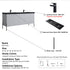 Dowell 72¡°(Fluted Bathroom Vanity Set ¡°(Assembled Cabinet Base with 5 Soft-Close Doors, Shelves &  Resin Double Basin - 002 72 Sereis