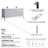 Dowell 72¡°(Fluted Bathroom Vanity Set ¡°(Assembled Cabinet Base with 5 Soft-Close Doors, Shelves &  Resin Double Basin - 002 72 Sereis
