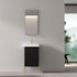 Dowell 18" Fluted Design Charcoal Vanity Set – Modern Pre-Assembled Bathroom Cabinet with Soft-Close Door & Shelf, White Resin Basin,Black/Gold Legs - 002 18 Series