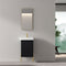 Dowell 18" Fluted Design Charcoal Vanity Set – Modern Pre-Assembled Bathroom Cabinet with Soft-Close Door & Shelf, White Resin Basin,Black/Gold Legs - 002 18 Series