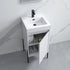 Dowell 18" Fluted Design Vanity Set ¡°(Modern Pre-Assembled Bathroom Cabinet with Soft-Close Door & Shelf, White Resin Basin,Black/Gold Legs - 002 18 Series