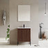 Dowell 24" Fluted Design Vanity Set ¡°(Modern Pre-Assembled Bathroom Cabinet with Soft-Close Doors & Shelf, Ceramic/Resin Basin, Black/Golden Legs - 002 24 Series