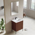 Dowell 24" Fluted Design Vanity Set ¡°(Modern Pre-Assembled Bathroom Cabinet with Soft-Close Doors & Shelf, Ceramic/Resin Basin, Black/Golden Legs - 002 24 Series