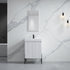 Dowell 24" Fluted Design Vanity Set ¡°(Modern Pre-Assembled Bathroom Cabinet with Soft-Close Doors & Shelf, Ceramic/Resin Basin, Black/Golden Legs - 002 24 Series