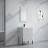 Dowell 24" Fluted Design Vanity Set ¡°(Modern Pre-Assembled Bathroom Cabinet with Soft-Close Doors & Shelf, Ceramic/Resin Basin, Black/Golden Legs - 002 24 Series