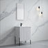 Dowell 24" Fluted Design Vanity Set ¡°(Modern Pre-Assembled Bathroom Cabinet with Soft-Close Doors & Shelf, Ceramic/Resin Basin, Black/Golden Legs - 002 24 Series