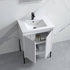 Dowell 24" Fluted Design Vanity Set ¡°(Modern Pre-Assembled Bathroom Cabinet with Soft-Close Doors & Shelf, Ceramic/Resin Basin, Black/Golden Legs - 002 24 Series