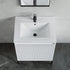 Dowell 24" Fluted Design Vanity Set ¡°(Modern Pre-Assembled Bathroom Cabinet with Soft-Close Doors & Shelf, Ceramic/Resin Basin, Black/Golden Legs - 002 24 Series
