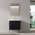 Dowell 30¡°(Fluted Bathroom Vanity Set ¡°(Pre-Assembled Cabinet Base with 2 Soft-Close Doors, Shelves & Ceramic/Resin Single Basin, Black/Golden Legs - 002 30 Series