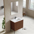 Dowell 30¡°(Fluted Bathroom Vanity Set ¡°(Pre-Assembled Cabinet Base with 2 Soft-Close Doors, Shelves & Ceramic/Resin Single Basin, Black/Golden Legs - 002 30 Series