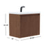 Dowell 30¡°(Fluted Bathroom Vanity Set ¡°(Pre-Assembled Cabinet Base with 2 Soft-Close Doors, Shelves & Ceramic/Resin Single Basin, Black/Golden Legs - 002 30 Series