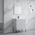 Dowell 30¡°(Fluted Bathroom Vanity Set ¡°(Pre-Assembled Cabinet Base with 2 Soft-Close Doors, Shelves & Ceramic/Resin Single Basin, Black/Golden Legs - 002 30 Series