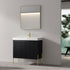 Dowell 36¡°(Fluted Bathroom Vanity Set ¡°(Assembled Cabinet Base with 2 Soft-Close Doors, Shelves & Ceramic/Resin Single Basin, Black/Golden Legs- 002 36 Series