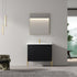 Dowell 36¡°(Fluted Bathroom Vanity Set ¡°(Assembled Cabinet Base with 2 Soft-Close Doors, Shelves & Ceramic/Resin Single Basin, Black/Golden Legs- 002 36 Series
