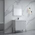 Dowell 36¡°(Fluted Bathroom Vanity Set ¡°(Assembled Cabinet Base with 2 Soft-Close Doors, Shelves & Ceramic/Resin Single Basin, Black/Golden Legs- 002 36 Series