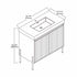 Dowell 36¡°(Fluted Bathroom Vanity Set ¡°(Assembled Cabinet Base with 2 Soft-Close Doors, Shelves & Ceramic/Resin Single Basin, Black/Golden Legs- 002 36 Series